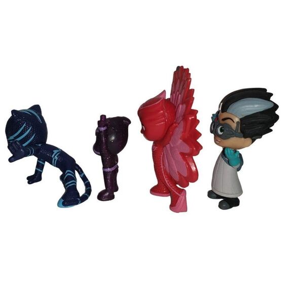 PJ Masks Collectible Figures 4 Piece Deluxe Set 3.5" Bundle NWOT - Picture 2 of 5